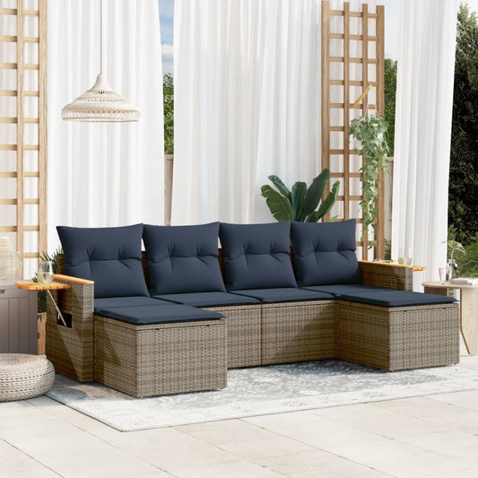 Sofasæt Til Haven 6 Dele Med Hynder Polyrattan