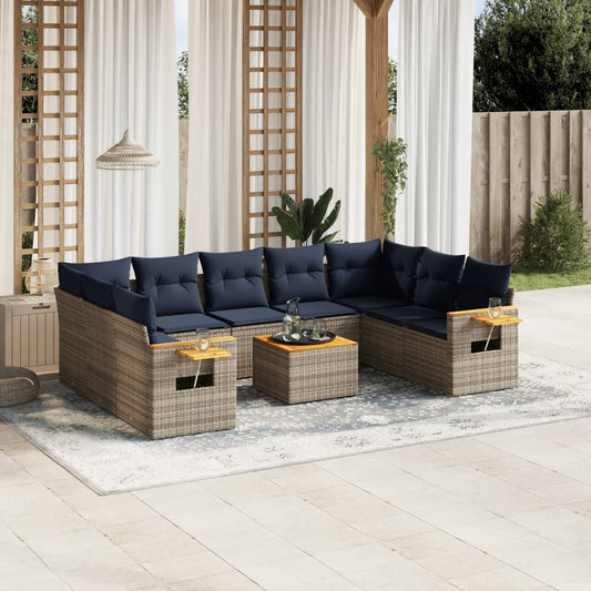 Sofasæt Til Haven 9 Dele Med Hynder Polyrattan