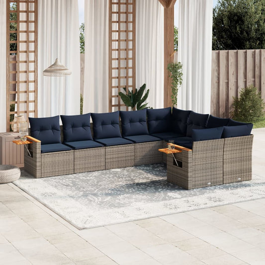 Sofasæt Til Haven 9 Dele Med Hynder Polyrattan