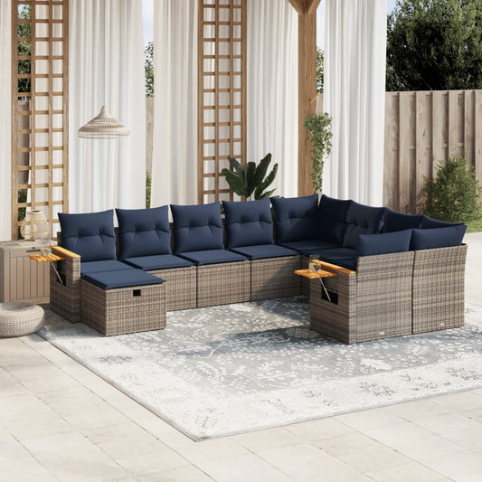 Sofasæt Til Haven 10 Dele Med Hynder Polyrattan