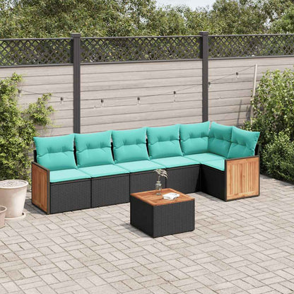 Havesofasæt Med 7 Dele Og Hynder Polyrattan - Variant 3227674