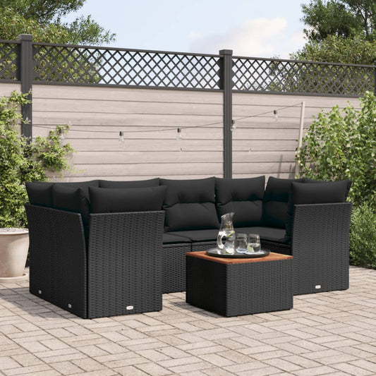 Sofasæt Til Haven 7 Dele Med Hynder Polyrattan