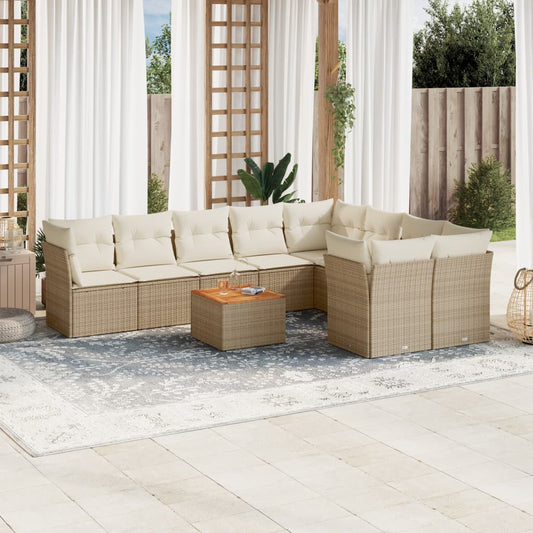 Sofasæt Til Haven 10 Dele Med Hynder Polyrattan