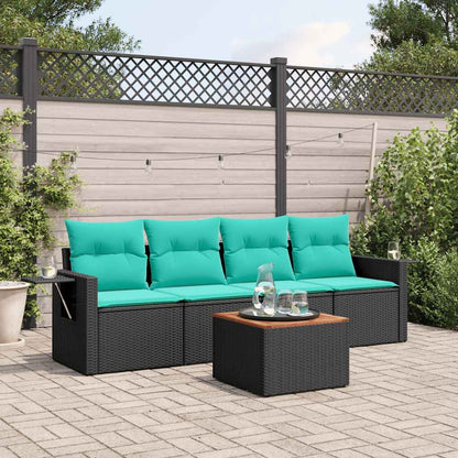 Havesofasæt Med 5 Dele Og Hynder Polyrattan - Hovedbillede