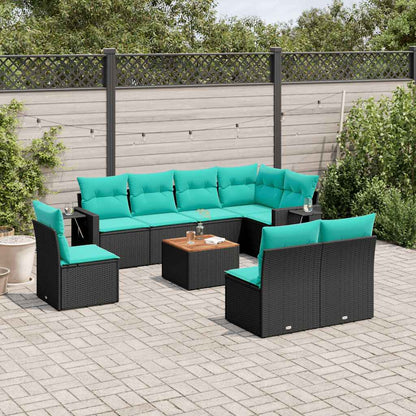 Havesofasæt Med 9 Dele Og Hynder Polyrattan - Variant 3224601