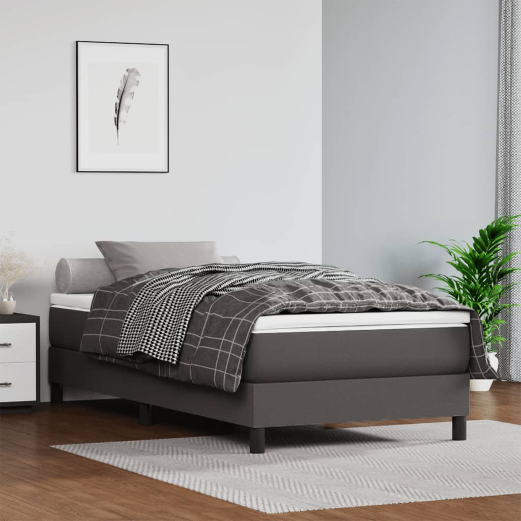Springmadras Med Pocketfjedre 80X200X20 Cm Kunstlæder