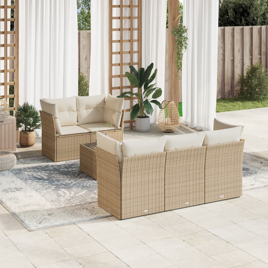 Sofasæt Til Haven 6 Dele Med Hynder Polyrattan - Hovedbillede