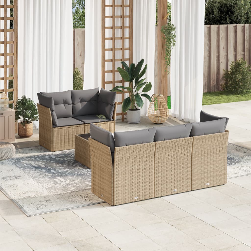 Sofasæt Til Haven 6 Dele Med Hynder Polyrattan - Variant 3249088