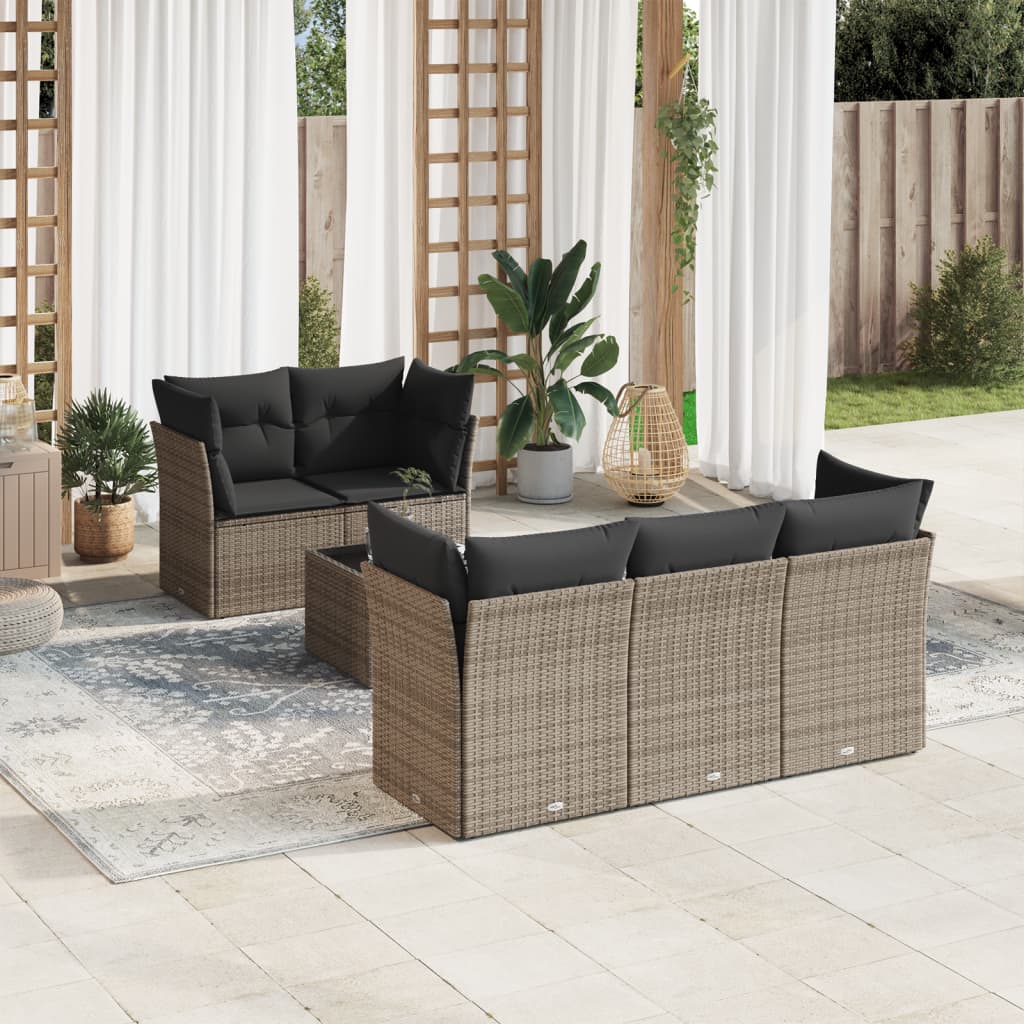 Sofasæt Til Haven 6 Dele Med Hynder Polyrattan - Variant 3249089