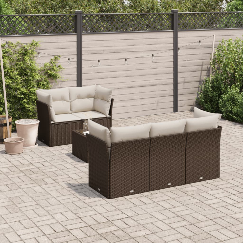 Sofasæt Til Haven 6 Dele Med Hynder Polyrattan - Variant 3249092