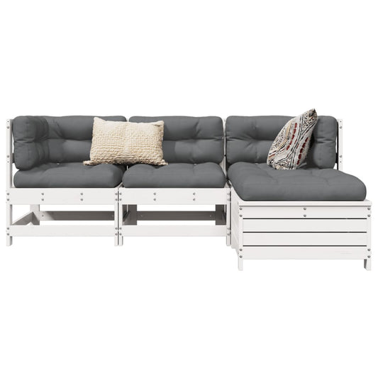 Sofasæt Til Haven 4 Dele Massivt