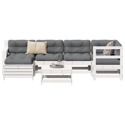 Sofasæt Til Haven 7 Dele Massivt Fyrretræ