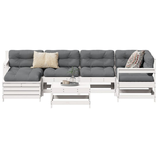 Sofasæt Til Haven 7 Dele Massivt Fyrretræ