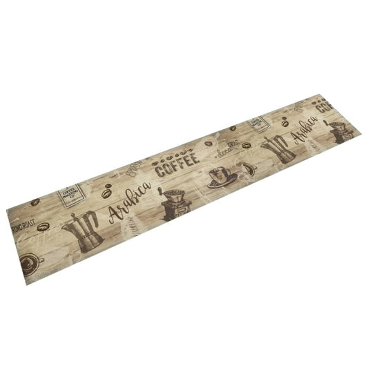 Køkkentæppe Coffee-Design Vaskbart Velour Brun Lysebrun