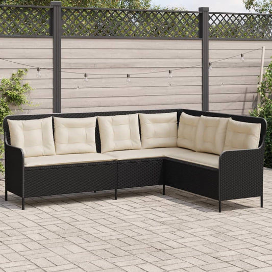Havesofa Med Hynder L-Formet Polyrattan