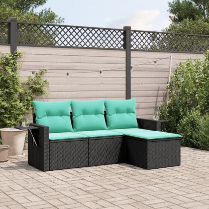 Havesofasæt Med 4 Dele Og Hynder Polyrattan - Variant 3220066
