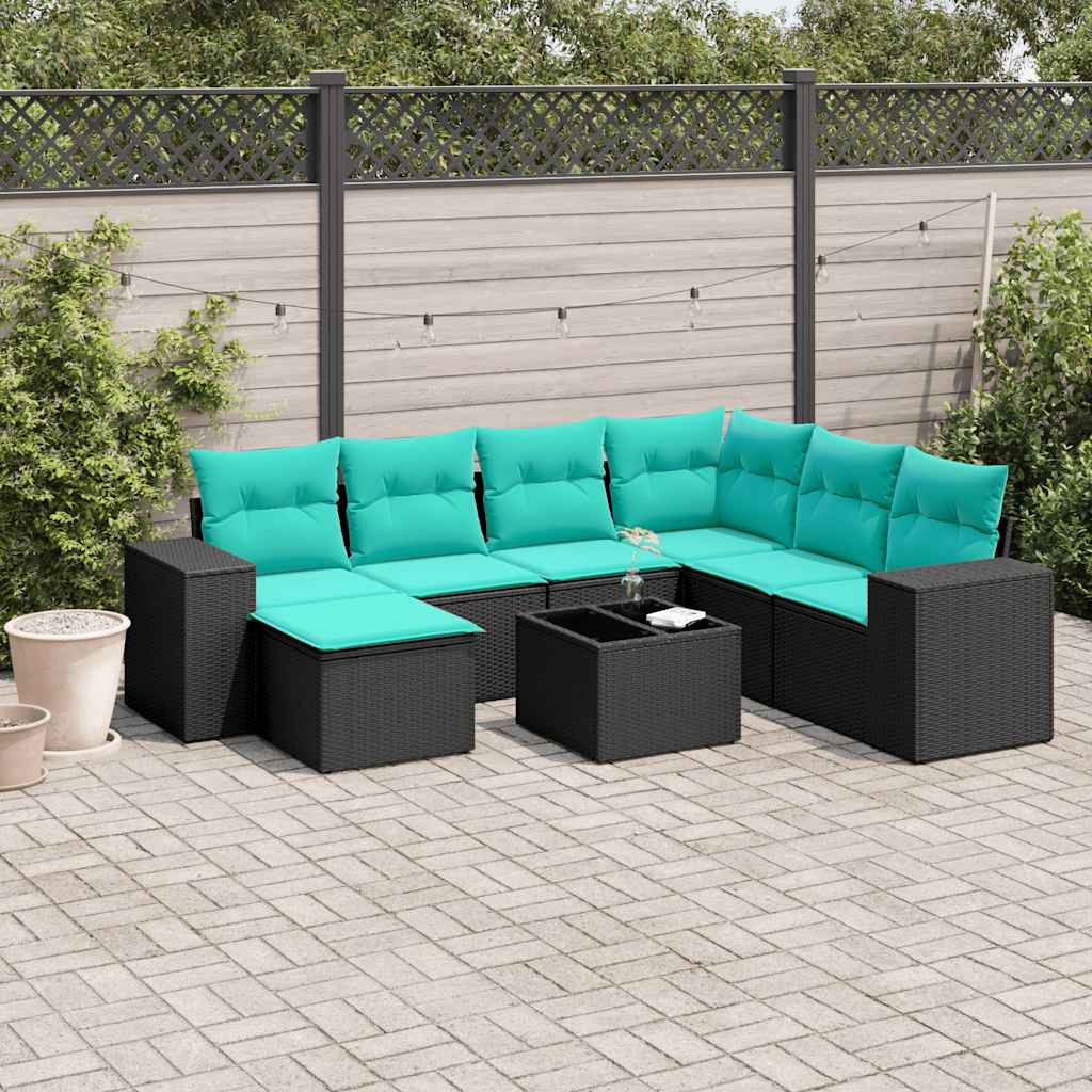 8-delt Havesofasæt Med Hynder Polyrattan - Variant 3222906