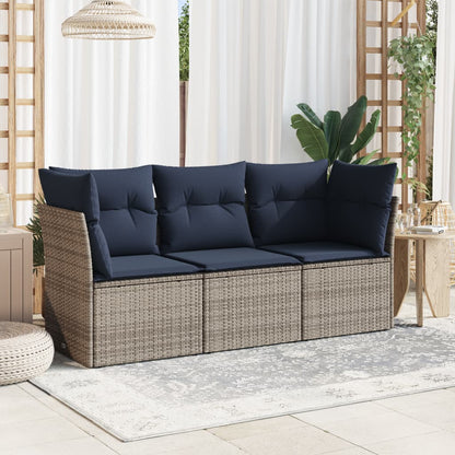 Sofasæt Til Haven 4 Dele Med Hynder Polyrattan Sort