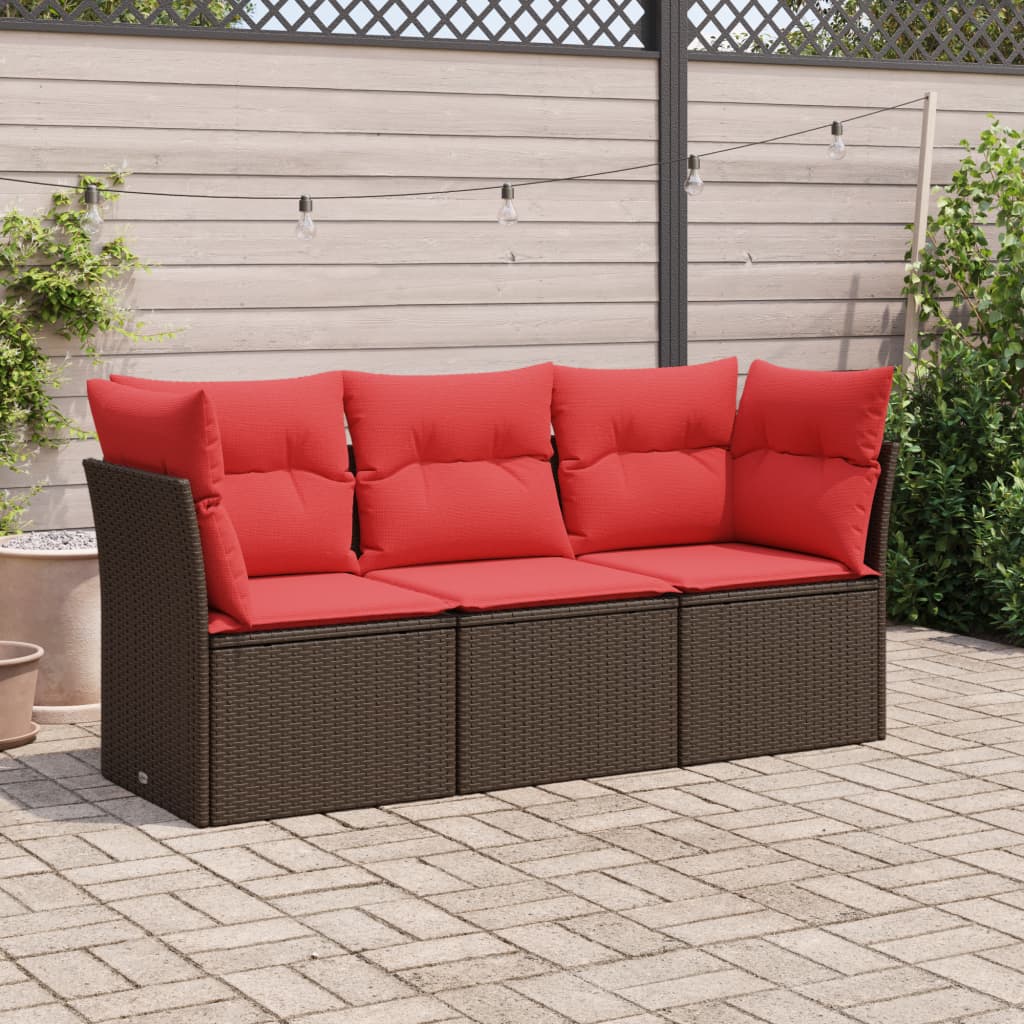 Sofasæt Til Haven 4 Dele Med Hynder Polyrattan Sort