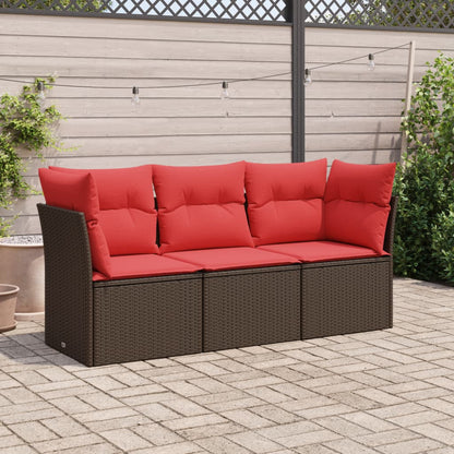 Sofasæt Til Haven 4 Dele Med Hynder Polyrattan Sort