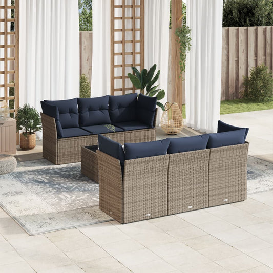 Sofasæt Til Haven 7 Dele Med Hynder Polyrattan