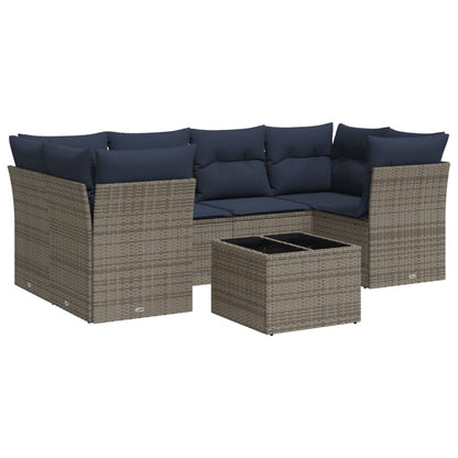 Sofasæt Til Haven 7 Dele Med Hynder Polyrattan