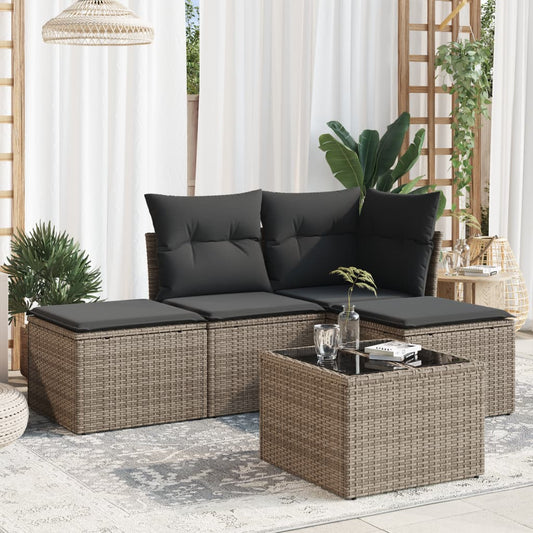 Sofasæt 5 Dele Med Hynder Polyrattan