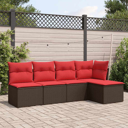 Sofasæt til Haven 5 Dele med Hynder Polyrattan Grå