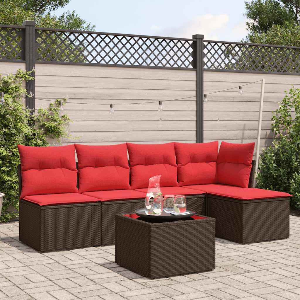 Sofasæt til Haven 5 Dele med Hynder Polyrattan Grå