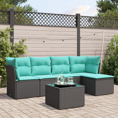 Sofasæt til Haven 5 Dele med Hynder Polyrattan Grå