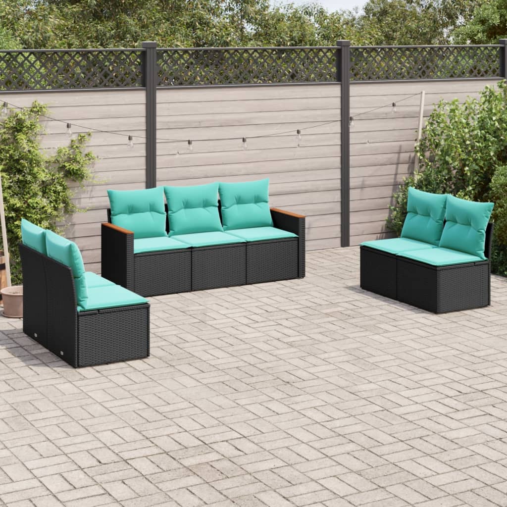 Havesofasæt Med 7 Dele Og Hynder Polyrattan - Variant 3225875