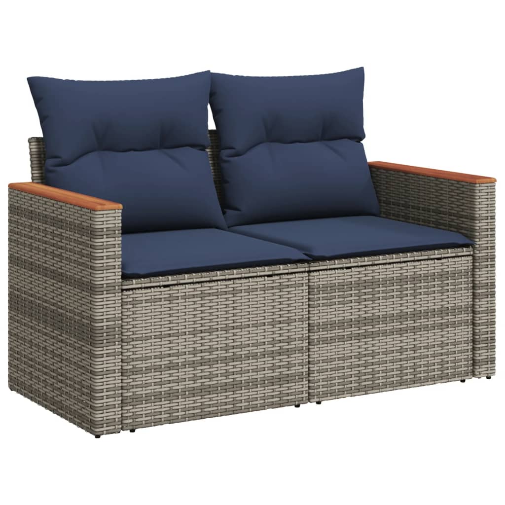 Havesofasæt Med 7 Dele Og Hynder Polyrattan - Billede 3