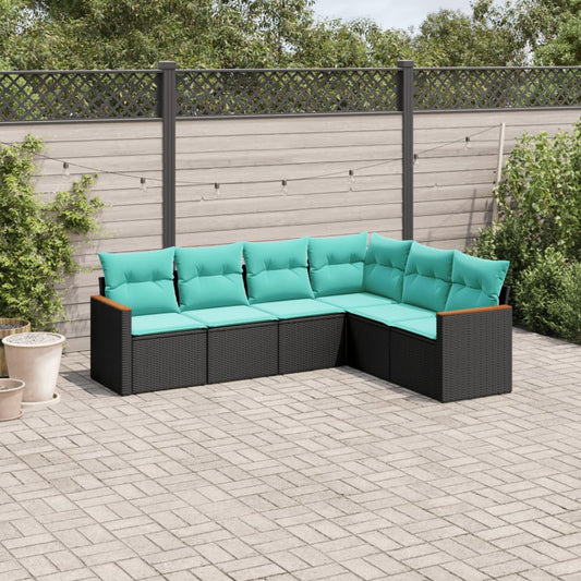 Havesofasæt Med 6 Hynder Polyrattan - Hovedbillede