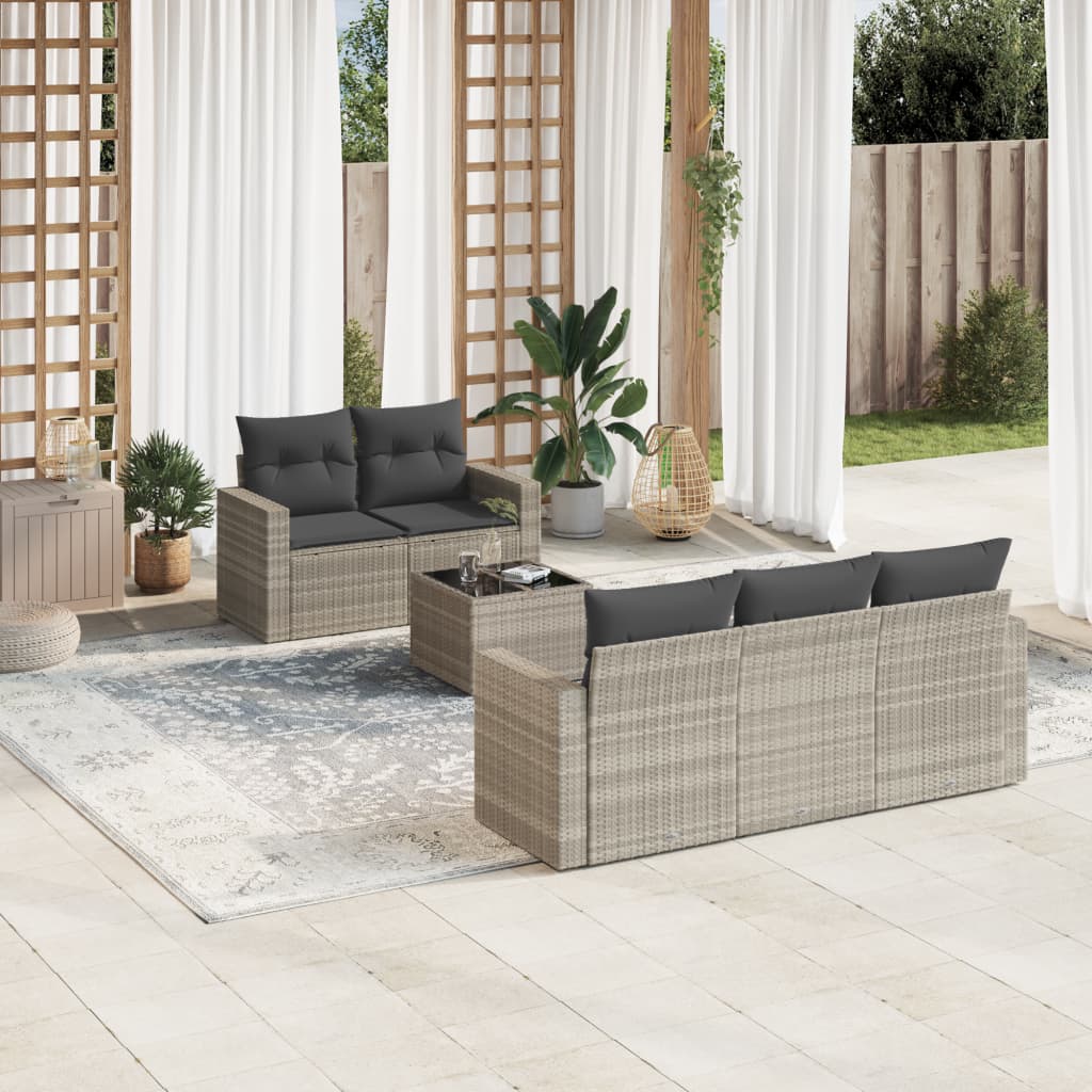 Sofasæt Til Haven 6 Dele Med Hynder Polyrattan - Variant 3251039