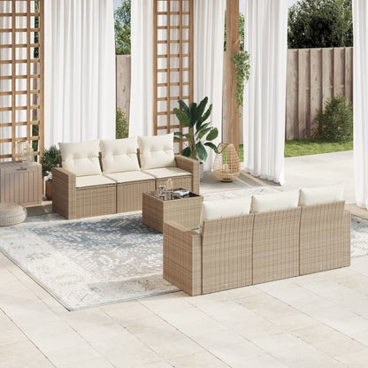 Sofasæt Til Haven 7 Dele Med Hynder Polyrattan - Hovedbillede