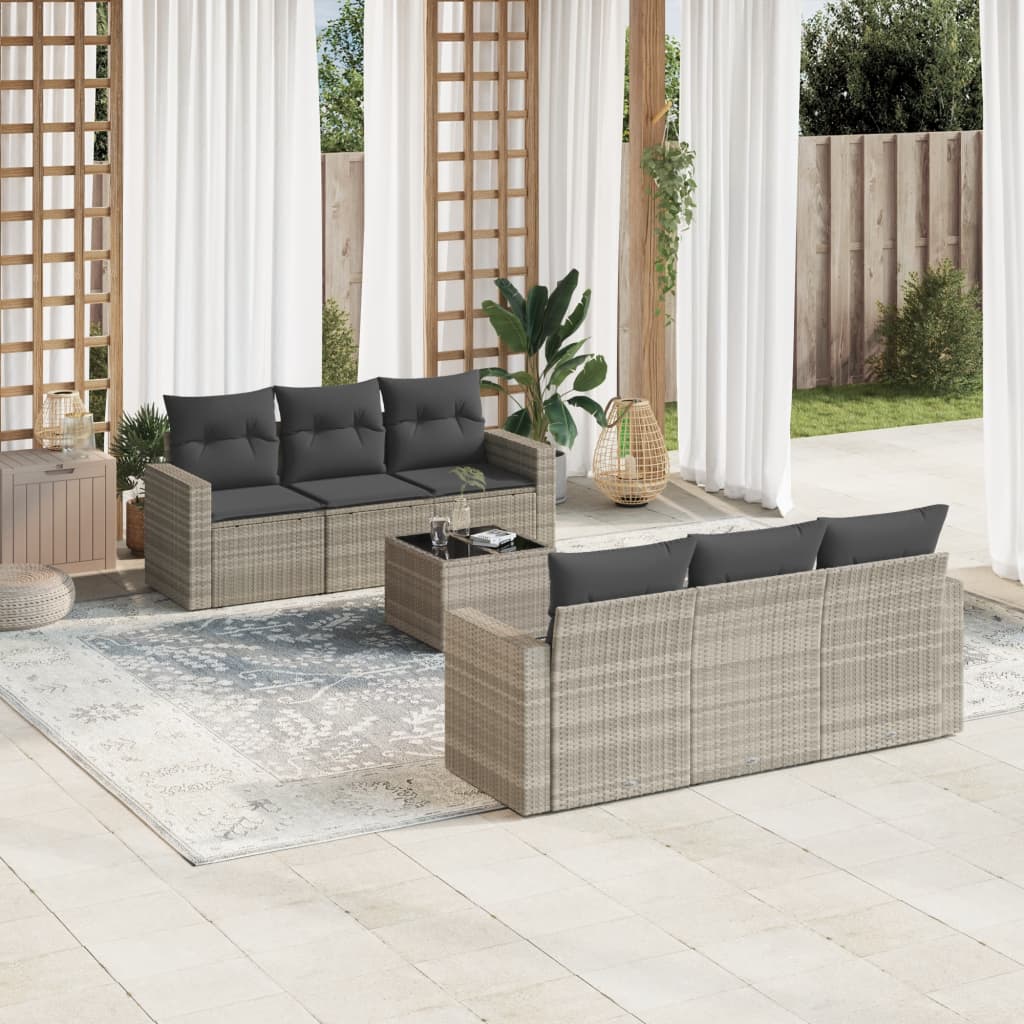 Sofasæt Til Haven 7 Dele Med Hynder Polyrattan - Variant 3251049