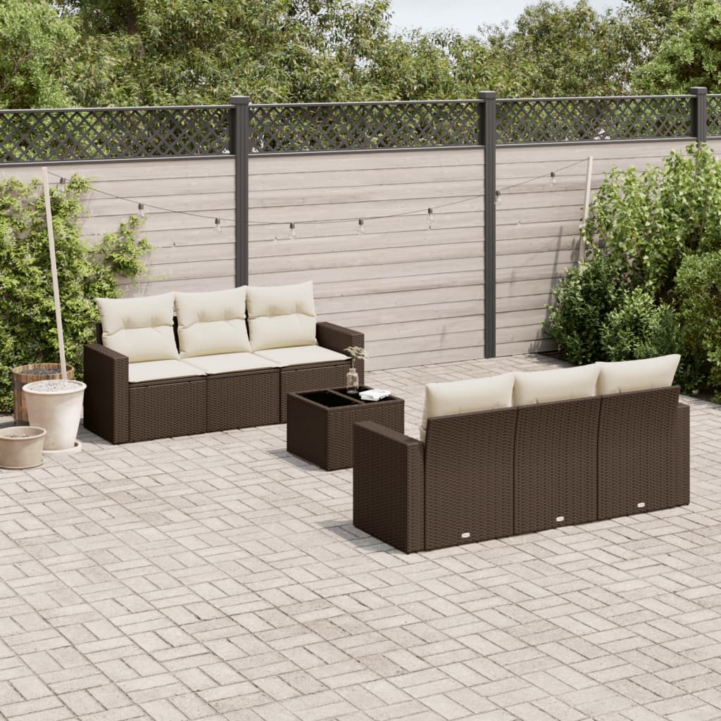 Sofasæt Til Haven 7 Dele Med Hynder Polyrattan - Variant 3251050