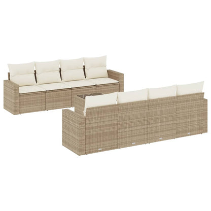 Sofasæt Til Haven 9 Dele Med Hynder Polyrattan - Billede 2