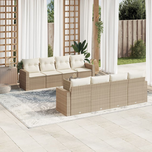 Sofasæt Til Haven 9 Dele Med Hynder Polyrattan - Hovedbillede