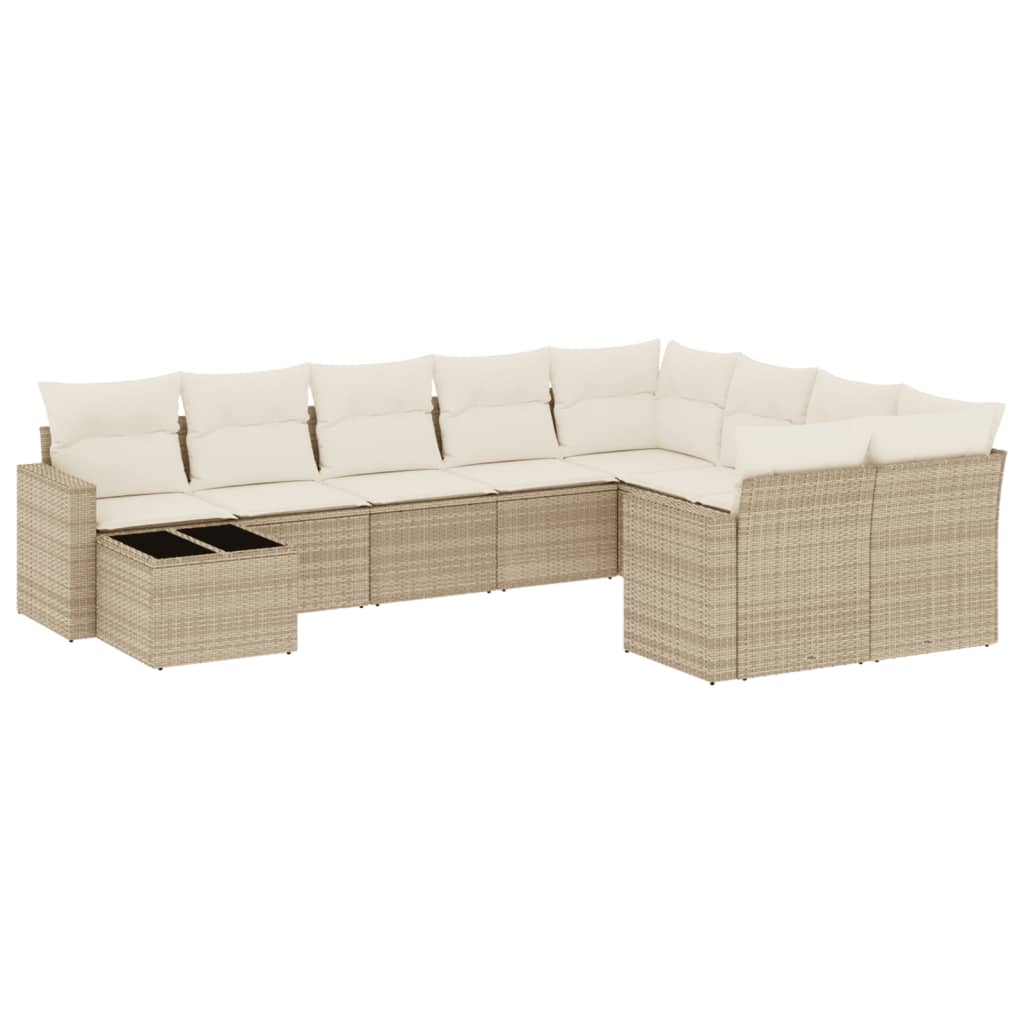 Sofasæt Til Haven 10 Dele Med Hynder Polyrattan - Billede 2