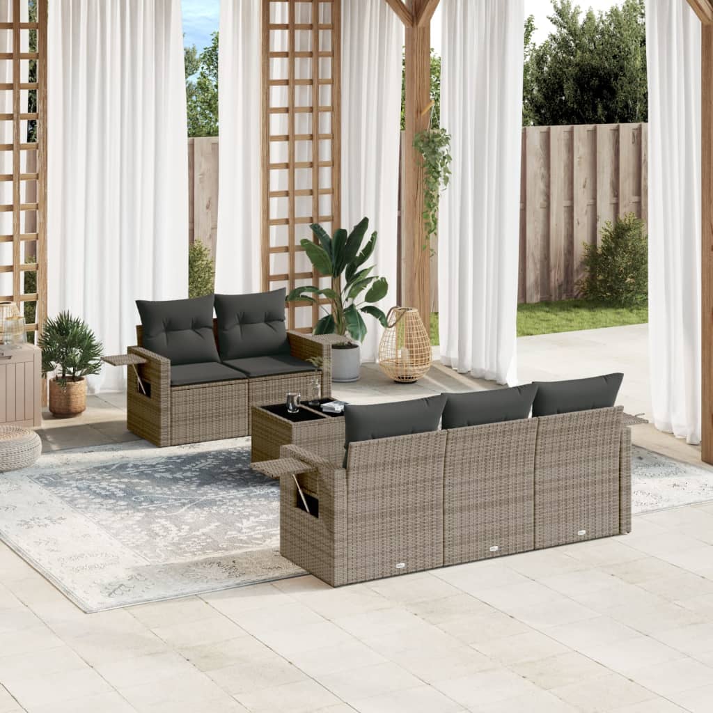 Sofasæt Til Haven 6 Dele Med Hynder Polyrattan - Variant 3252237