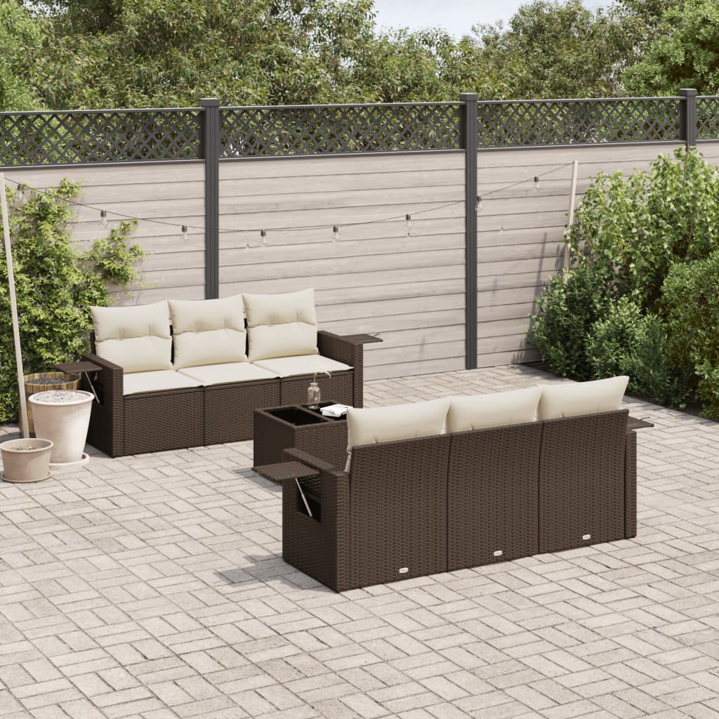 Sofasæt Til Haven 7 Dele Med Hynder Polyrattan - Variant 3252250
