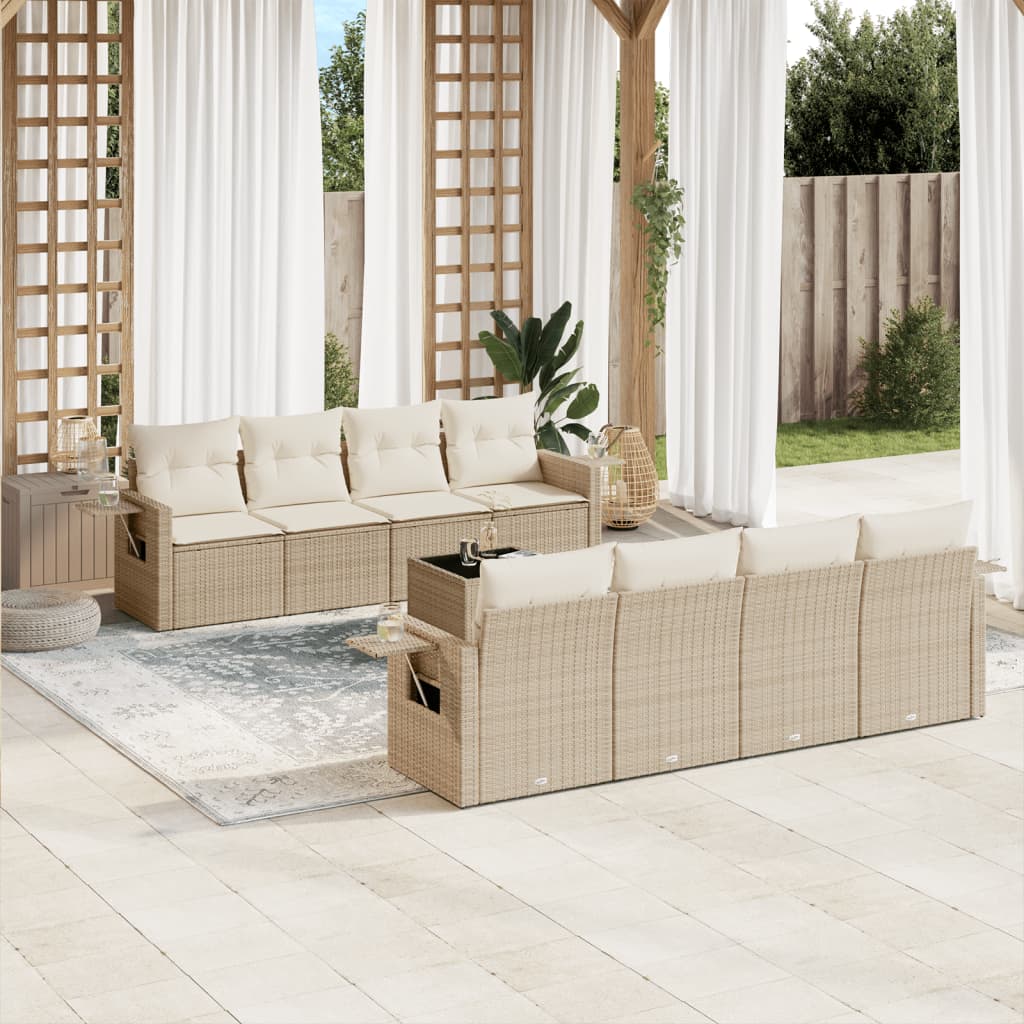 Sofasæt Til Haven 9 Dele Med Hynder Polyrattan - Hovedbillede