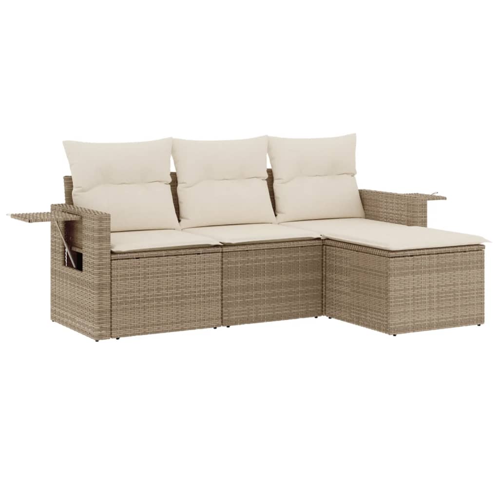 Sofasæt Til Haven 4 Dele Med Hynder Polyrattan - Billede 2