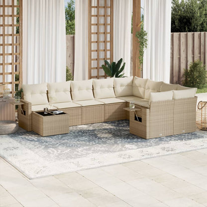 Sofasæt Til Haven 10 Dele Med Hynder Polyrattan - Hovedbillede