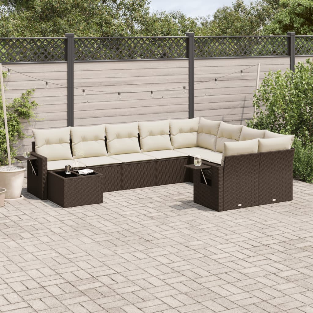 Sofasæt Til Haven 10 Dele Med Hynder Polyrattan - Variant 3253000