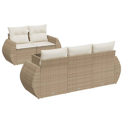 Sofasæt Til Haven 6 Dele Med Hynder Polyrattan - Billede 2