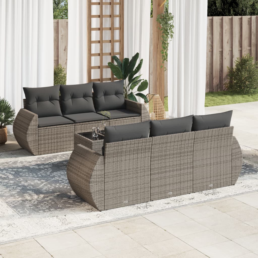 Sofasæt Til Haven 7 Dele Med Hynder Polyrattan - Variant 3253447