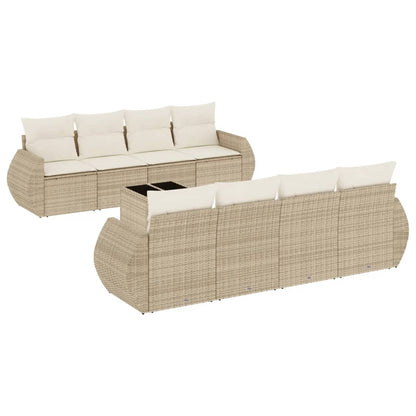 Sofasæt Til Haven 9 Dele Med Hynder Polyrattan - Billede 2