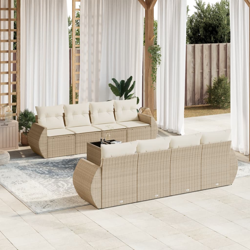 Sofasæt Til Haven 9 Dele Med Hynder Polyrattan - Hovedbillede